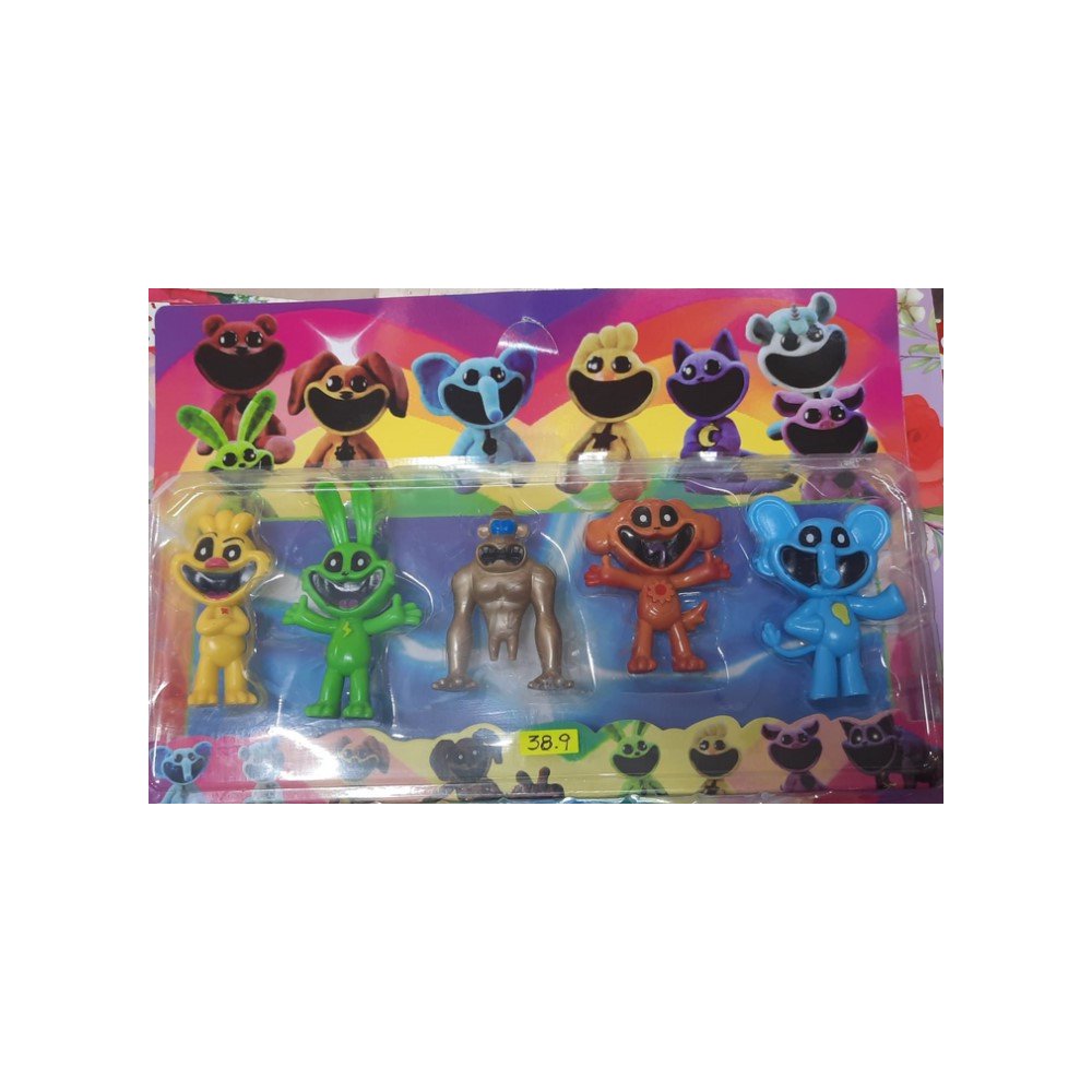 set muñecos smilings critters poppy play time