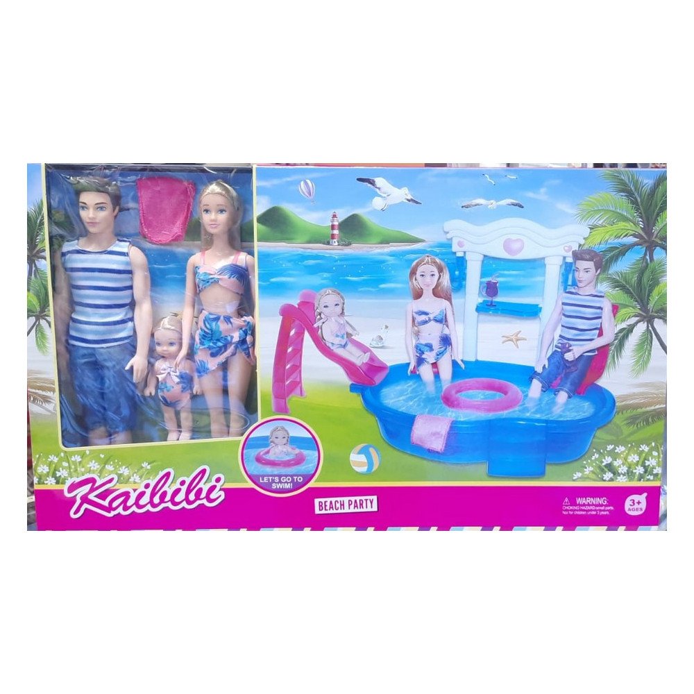 Muñecos con piscina playera