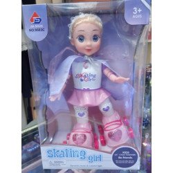 Muñeca con patines a pila