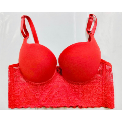 Brasier push up de encaje fino banda ancha 1040