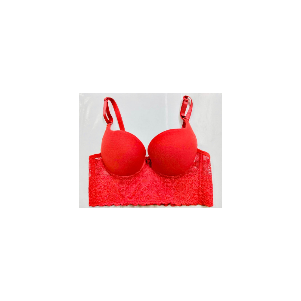 Brasier push up de encaje fino banda ancha 1040
