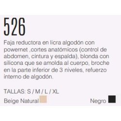 faja reductora con licra algodón cod 526