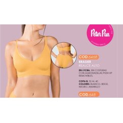 Brasier SIN COSTURAS CON ALMOHADILLAS PUSH UP REMOVIBLES 6468