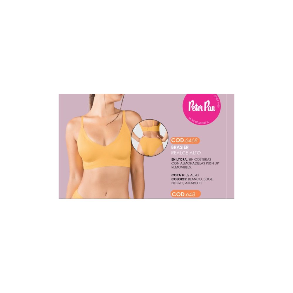 Brasier SIN COSTURAS CON ALMOHADILLAS PUSH UP REMOVIBLES 6468