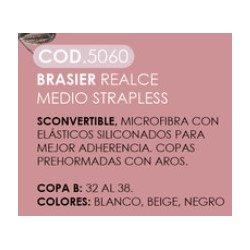 BRASIER REALCE MEDIO STRAPLESS